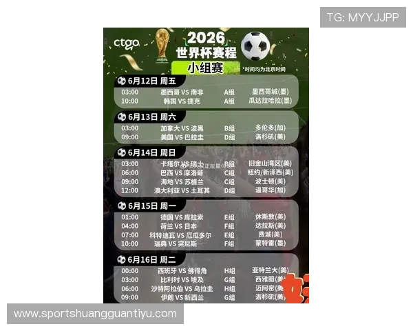 2026世界杯东道主赛程安排有特殊待遇吗